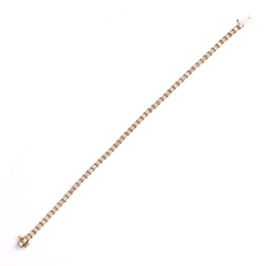 M Estate Collection Natural Diamond Bracelet in 14 Karat Yellow with 1.74ctw Round Diamonds