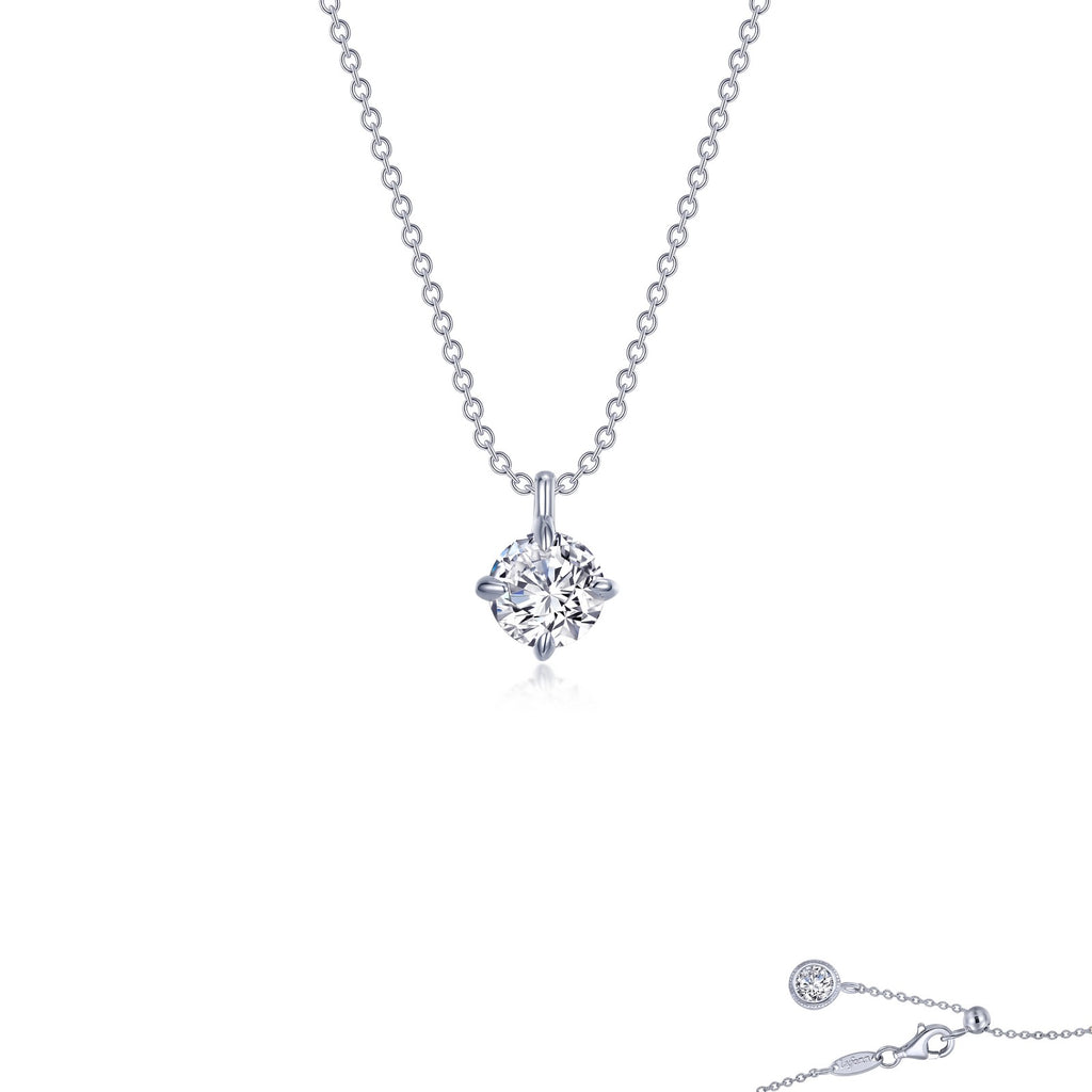 Pendant Simulated Diamond Necklace in Platinum Bonded Sterling Silver 1.10ctw