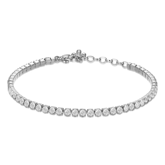 Brosway Italia Charm Simulated Diamond Bracelet in White Stainless Steel with Lobster Claw Clasp