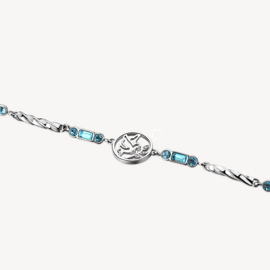 Brosway Italia Fancy Link Ladies Bracelet in Stainless Steel White with Lobster Claw Clasp