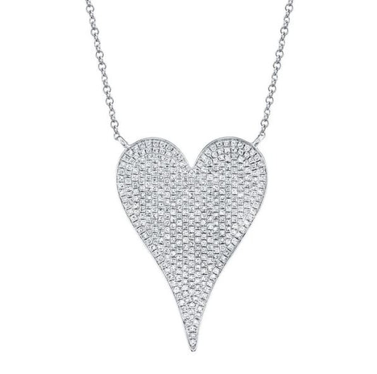 Shy Creations Natural Diamond Necklace in 14 Karat White Gold with 0.83ctw Round Diamond