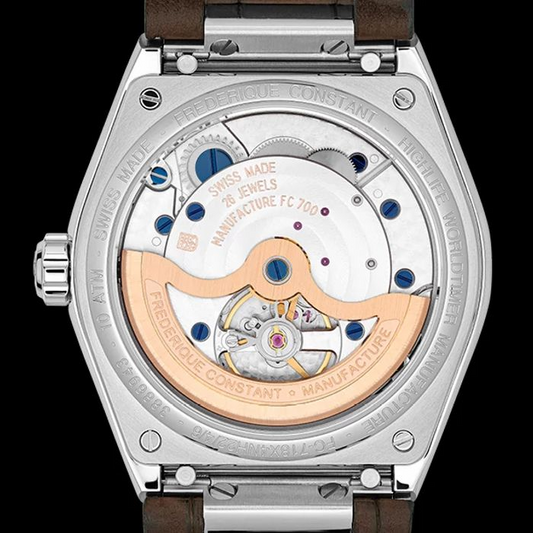 Automatic watch movement with visible gears.