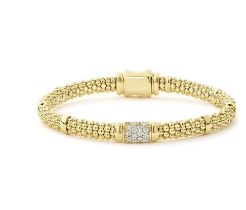 LAGOS Natural Diamond Bracelet in 18 Karat Yellow Gold