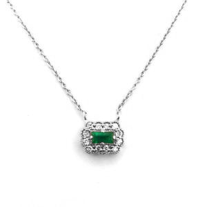 Venetti Ladies Color Gemstone Necklace in 14 Karat White