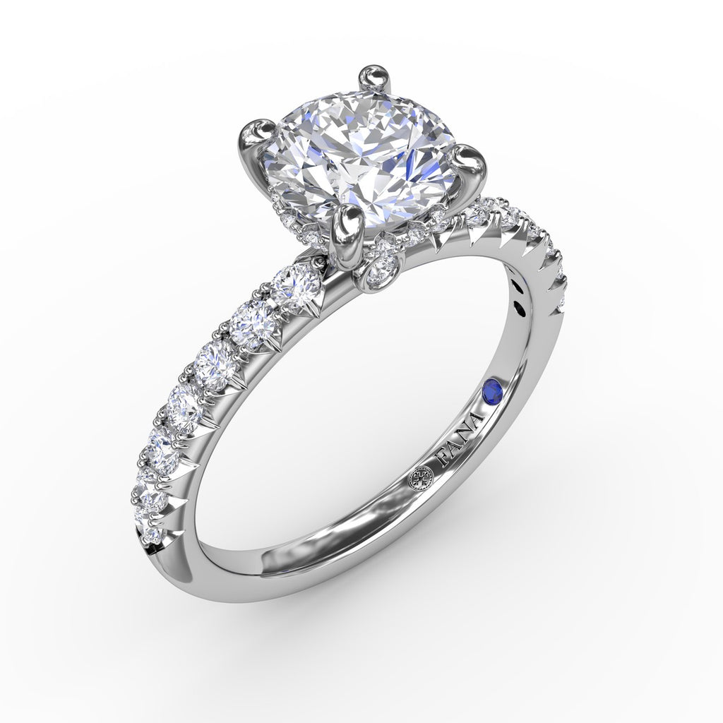 Diamond Accent Mined Diamond Engagement Ring in 14 Karat White with 0.36ctw G/H SI1 Round Diamonds