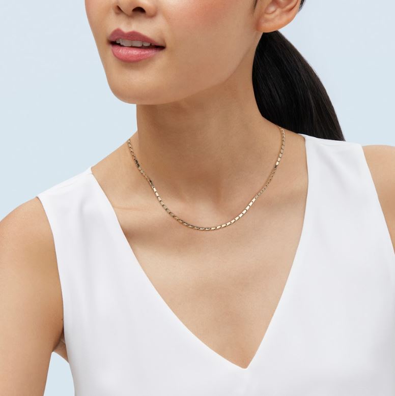 14K yellow gold fancy link necklace.