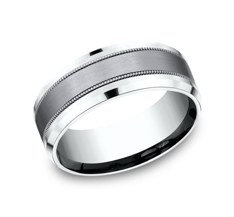 Tantalum carved band, polished satin finish.