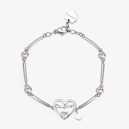 Brosway Italia Heart Ladies Bracelet in White Stainless Steel with Lobster Claw Clasp