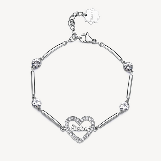 Brosway Italia Station Simulated Diamond Ladies Bracelet in Stainless Steel White with Lobster Claw Clasp