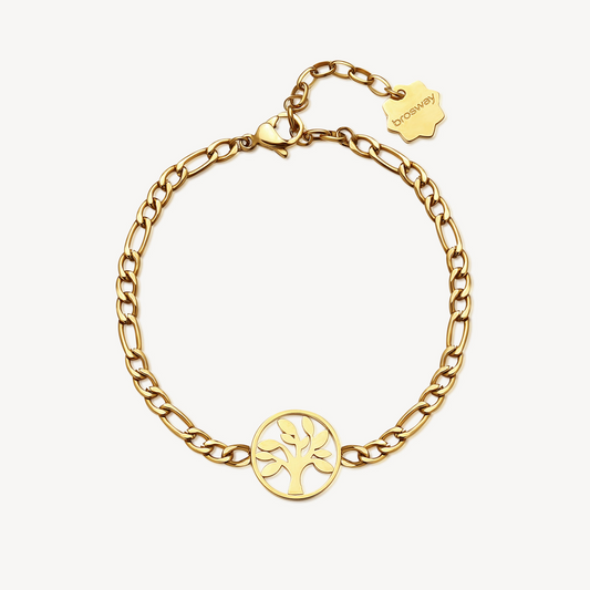 Brosway Italia Charm Simulated Diamond Bracelet in Yellow Stainless Steel with Lobster Claw Clasp