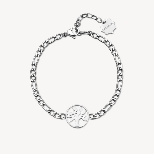 Brosway Italia Charm Simulated Diamond Bracelet in White Stainless Steel with Lobster Claw Clasp