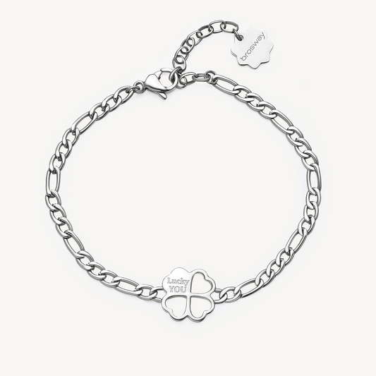 Brosway Italia Charm Simulated Diamond Bracelet in White Stainless Steel with Lobster Claw Clasp