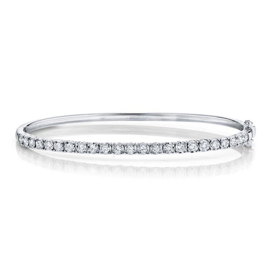 Natural Diamond Bracelet in 14 Karat White with 0.69ctw H/I SI2 Round Diamond