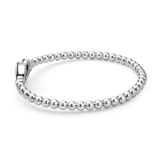 LAGOS Signature Caviar Collection Natural Diamond Bracelet in Sterling Silver with 0.22ctw Round Diamonds
