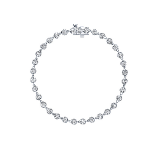 Lafonn Tennis Simulated Diamond Bracelet in Sterling Silver White 3.30ctw