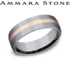 Carved Band (No Stones) in Tantalum - 14 Karat White - Rose 6.5MM