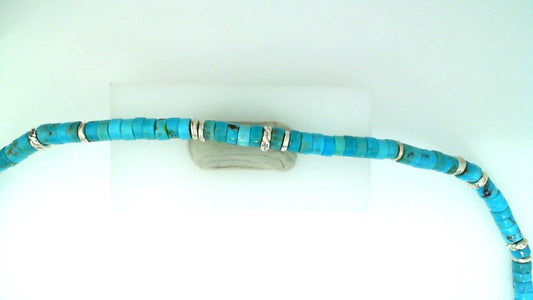 John Hardy Bead Turquoise Bracelet in Sterling Silver White with Hidden Plunger Clasp