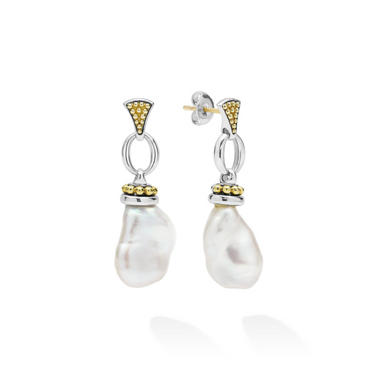 Dangle Color Gemstone Earrings in Sterling Silver - 18 Karat White - Yellow