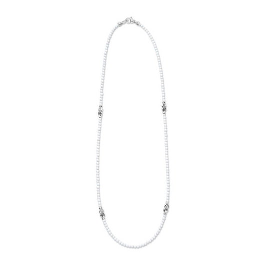 LAGOS Color Gemstone Necklace in Sterling Silver White