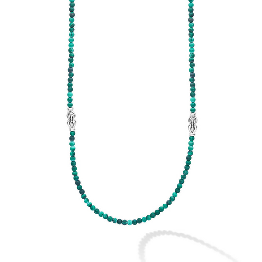 LAGOS Station Color Gemstone Necklace in Sterling Silver White