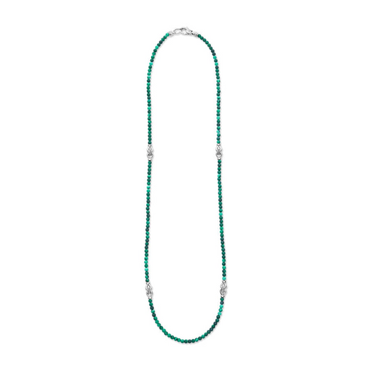 LAGOS Station Color Gemstone Necklace in Sterling Silver White