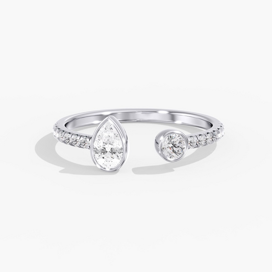 ReMARKable Designs Ring in 14 Karat White Gold with 0.50ctw of Round Lab-Grown Diamond