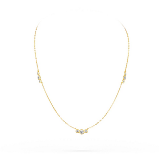 Lab-Grown Diamond Necklace in 14 Karat Yellow