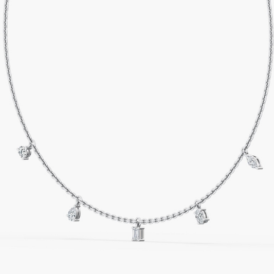 Lab-Grown Diamond Necklace in 14 Karat Yellow