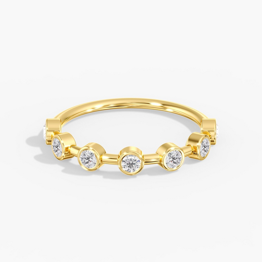 ReMARKable Designs Band in 14 Karat Yellow Gold with 0.33ctw of Round Lab-Grown Diamond