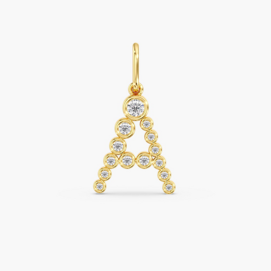 ReMARKable Designs Necklace in 14 Karat Yellow Gold with 0.32ctw of Round Lab-Grown Diamond