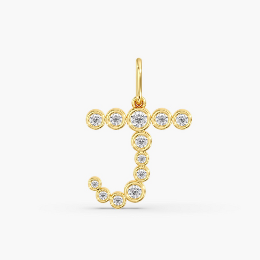 ReMARKable Designs Necklace in 14 Karat Yellow Gold with 0.32ctw of Round Lab-Grown Diamond