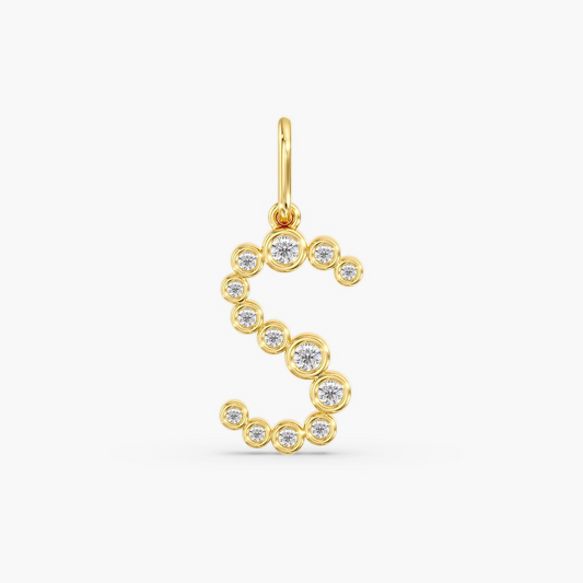 ReMARKable Designs Necklace in 14 Karat Yellow Gold with 0.32ctw of Round Lab-Grown Diamond