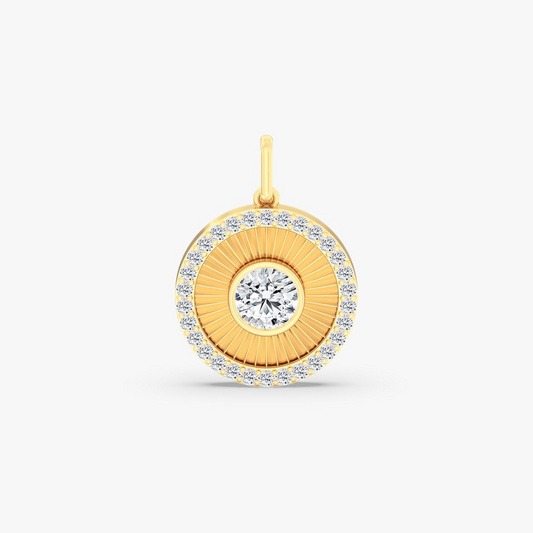 ReMARKable Designs Necklace in 14 Karat Yellow Gold with 1.50ctw of Round Lab-Grown Diamonds