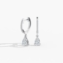 ReMARKable Designs Lab-Grown Diamond Earrings in 14 Karat White Gold with 1.20ctw of Round Lab-Grown Diamonds