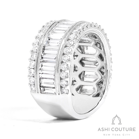 ReMARKable Designs Natural Diamond Ring in Platinum White with 3.38ctw F/G VS2-SI1 Various Shapes Diamonds