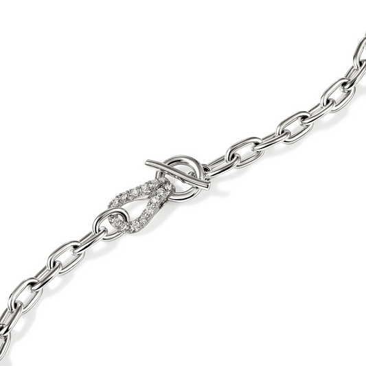 John Hardy Natural Diamond Bracelet in Sterling Silver with 0.44ctw G/H SI1-SI2 Round Diamonds