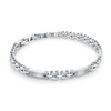 ItalGem Steel Men's Fancy Link Bracelet (No Stones) in Stainless Steel White