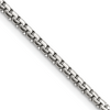 ReMARKable Designs 22" Round Box Chain 2.5mm in Stainless Steel White