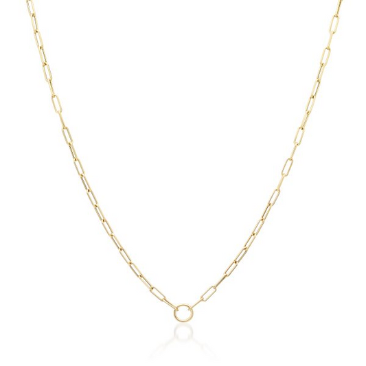 ReMARKable Designs Paperclip Chain in 14 Karat Yellow Gold, 18" Length, 3.39mm Width