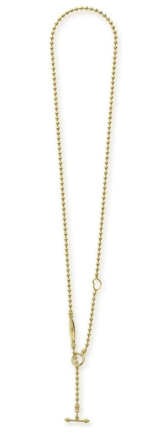 Signature Caviar Collection Fancy Link Necklace (No Stones) in 18 Karat Yellow