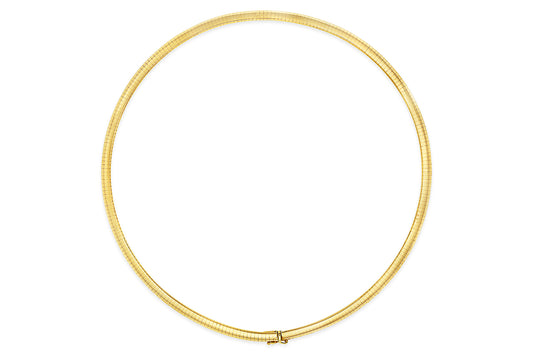 14K Yellow Gold 18" 6mm Omega Necklace