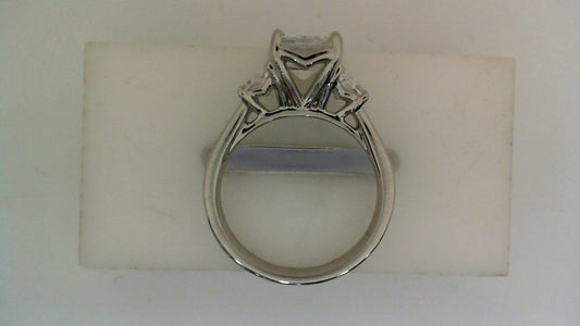 Platinum ring with trapezoid diamonds.
