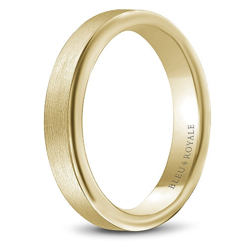 14K yellow gold band, polished satin finish.