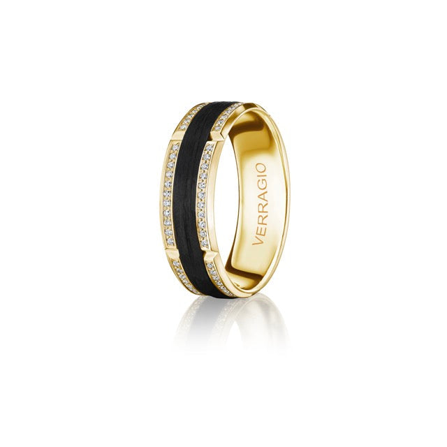 Verragio Men's Natural Diamond Band in 14 Karat Wh