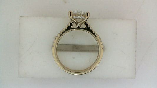 ReMARKable Designs Hidden Accent Side Stone Lab-Grown Diamond Complete Engagement Ring in 14 Karat Yellow Gold, Size 7