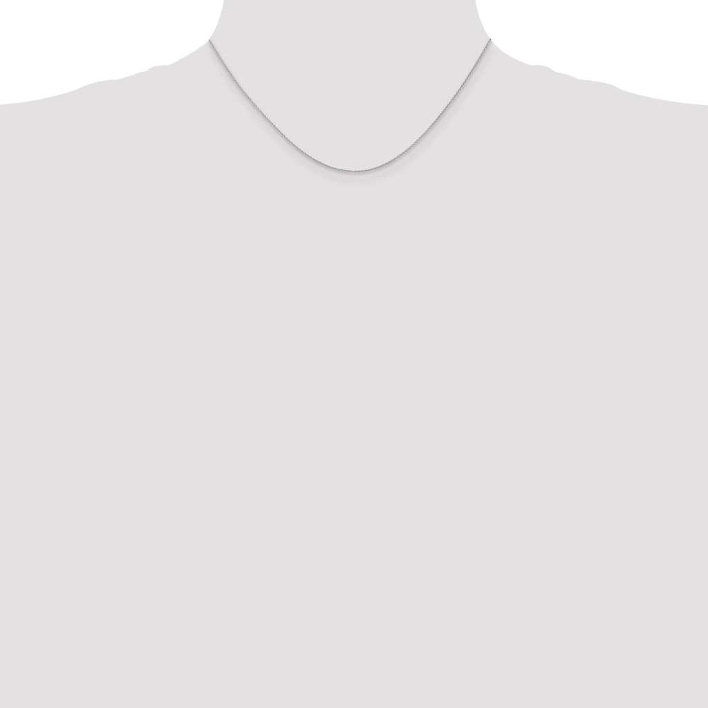 14K White Gold Wheat Chain Necklace