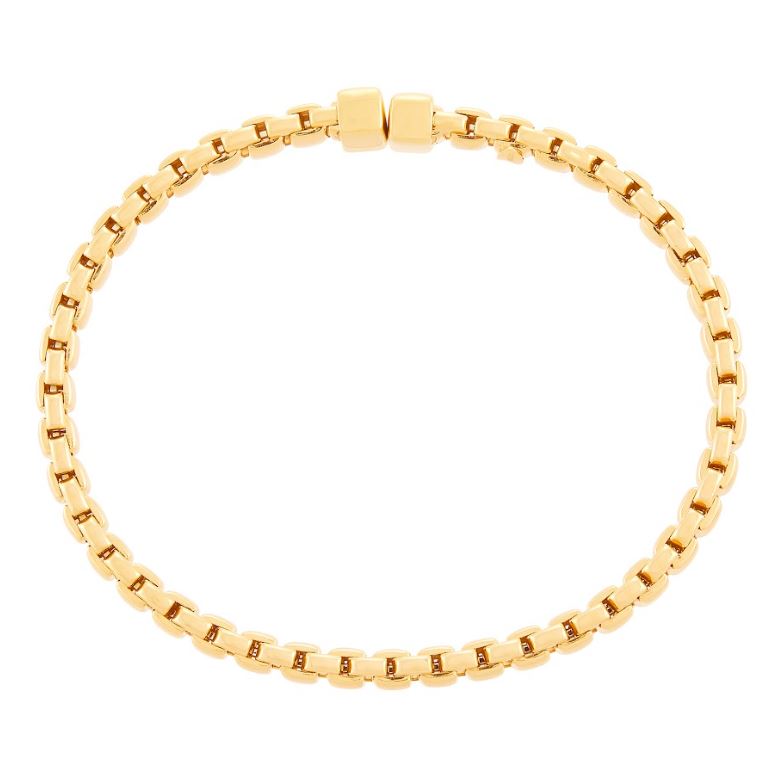14K yellow gold flexible bracelet.