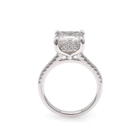 Lab-grown diamond ring, white gold band.