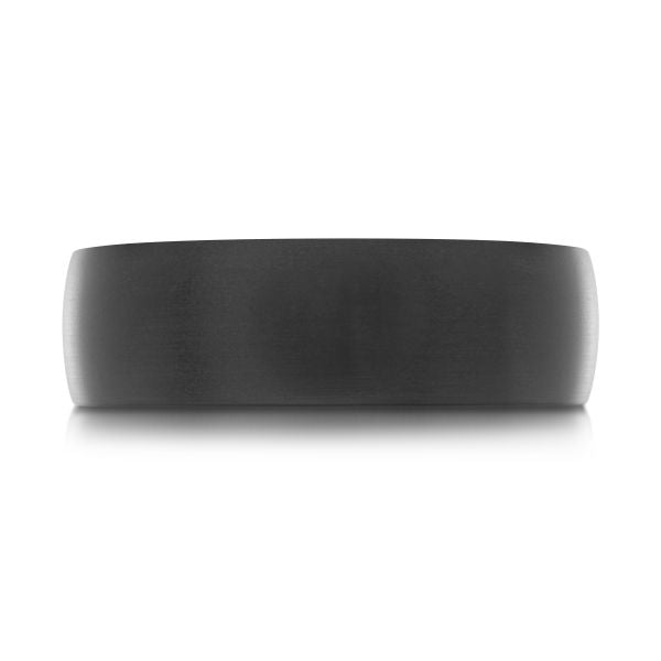 Carbon fiber and white gold men's band.