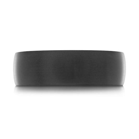 Carbon fiber and white gold men's band.